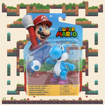 World of Nintendo Minifiguren Super Mario (Wave 40) Light Blue Yoshi with Egg